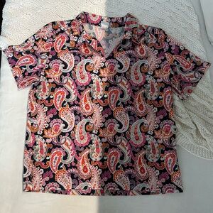 Paisley Short Sleeve Collared Shirt